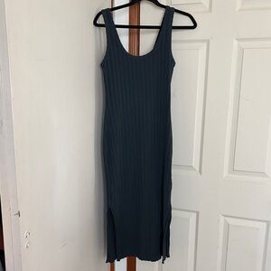 Aerie Offline Ribbed Grey Maxi Dress